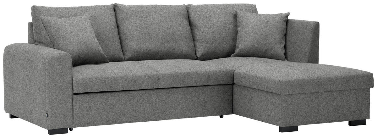 UGAONA GARNITURA svetlosiva  - svetlosiva/crna, Dizajnerski, tekstil/plastika (238/158cm) - Xora