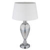 TISCHLEUCHTE - Klar/Chromfarben, Konventionell, Glas/Textil (38/66cm) - Globo