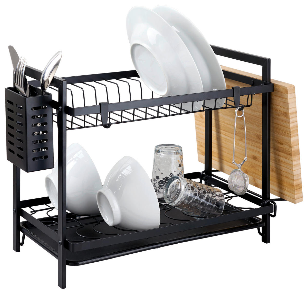 ODKVAPKÁVAČ NA RIAD - čierna, Basics, kov/plast (52,5/24,5/34cm) - Homeware Profession.