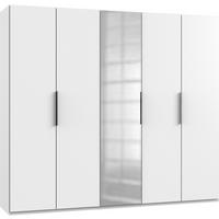 DREHTÜRENSCHRANK in Weiss  - Chromfarben/Weiss, Modern, Holzwerkstoff (250/216/58cm) - MID.YOU