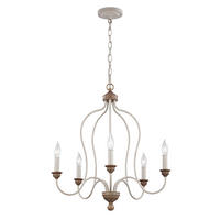 TAKKRONA Hartsville 56.8/77.5 cm  - beige/ljusbrun, Romantik / Lanthus, metall (56.8/77.5cm) - Elstead Lighting