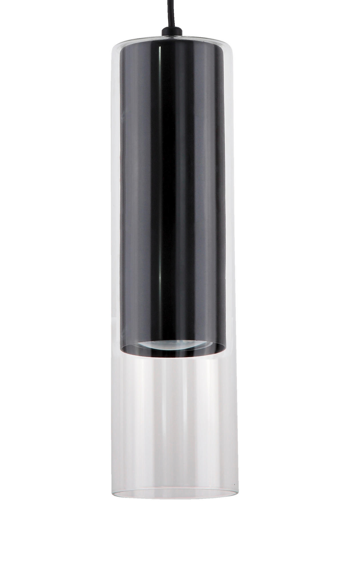 HÄNGELEUCHTE    - Schwarz, Basics, Glas (150/7/7cm)