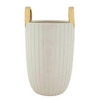 Vase Shopping  - Goldfarben/Weiß, Basics, Keramik (18/25/18cm)