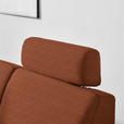 ECKSOFA in Webstoff Orange  - Schwarz/Orange, KONVENTIONELL, Kunststoff/Textil (165/224cm) - Xora