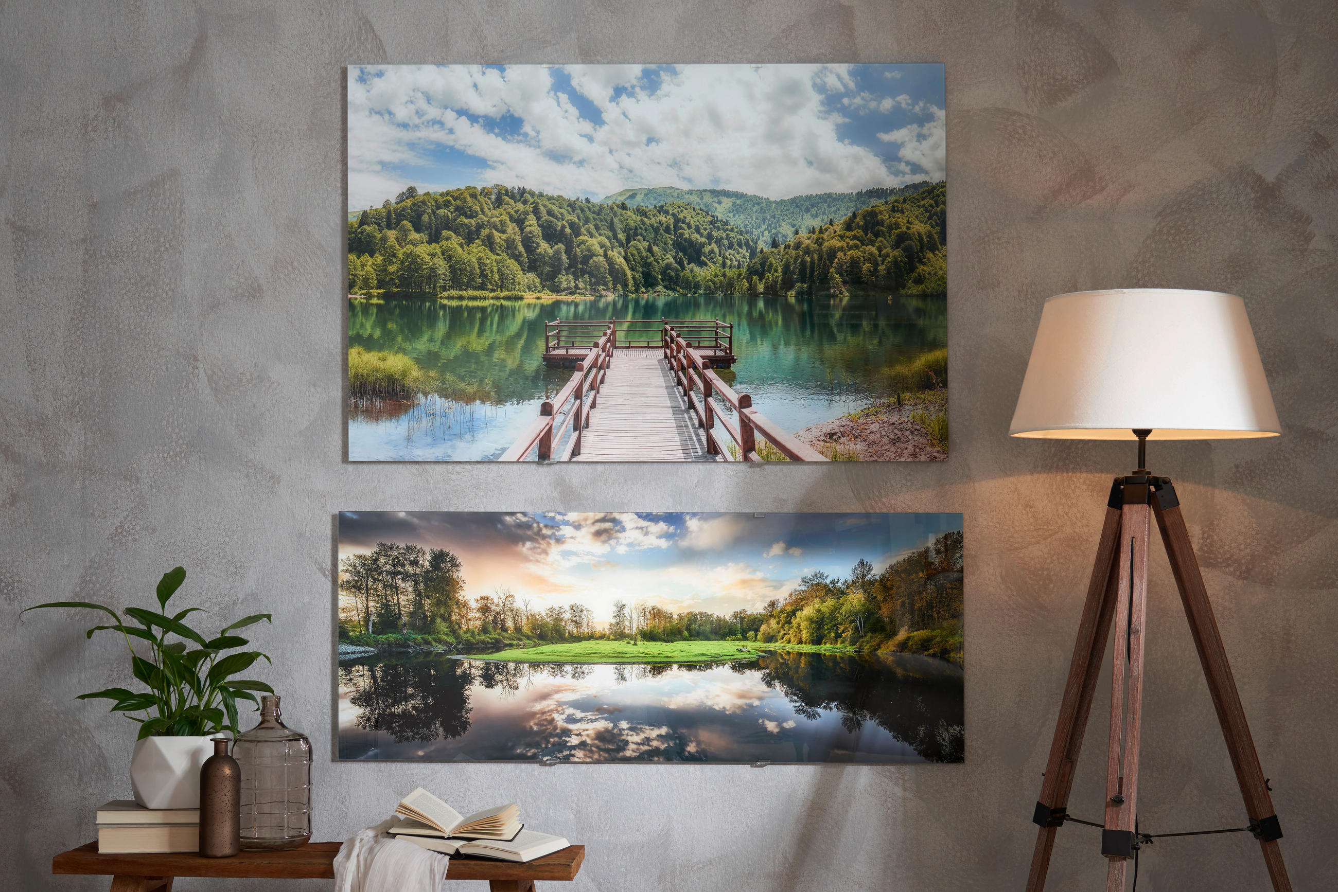 SKLENENÝ OBRAZ, krajina a príroda, 120/80 cm  - viacfarebná, Basics, sklo (120/80cm) - Monee