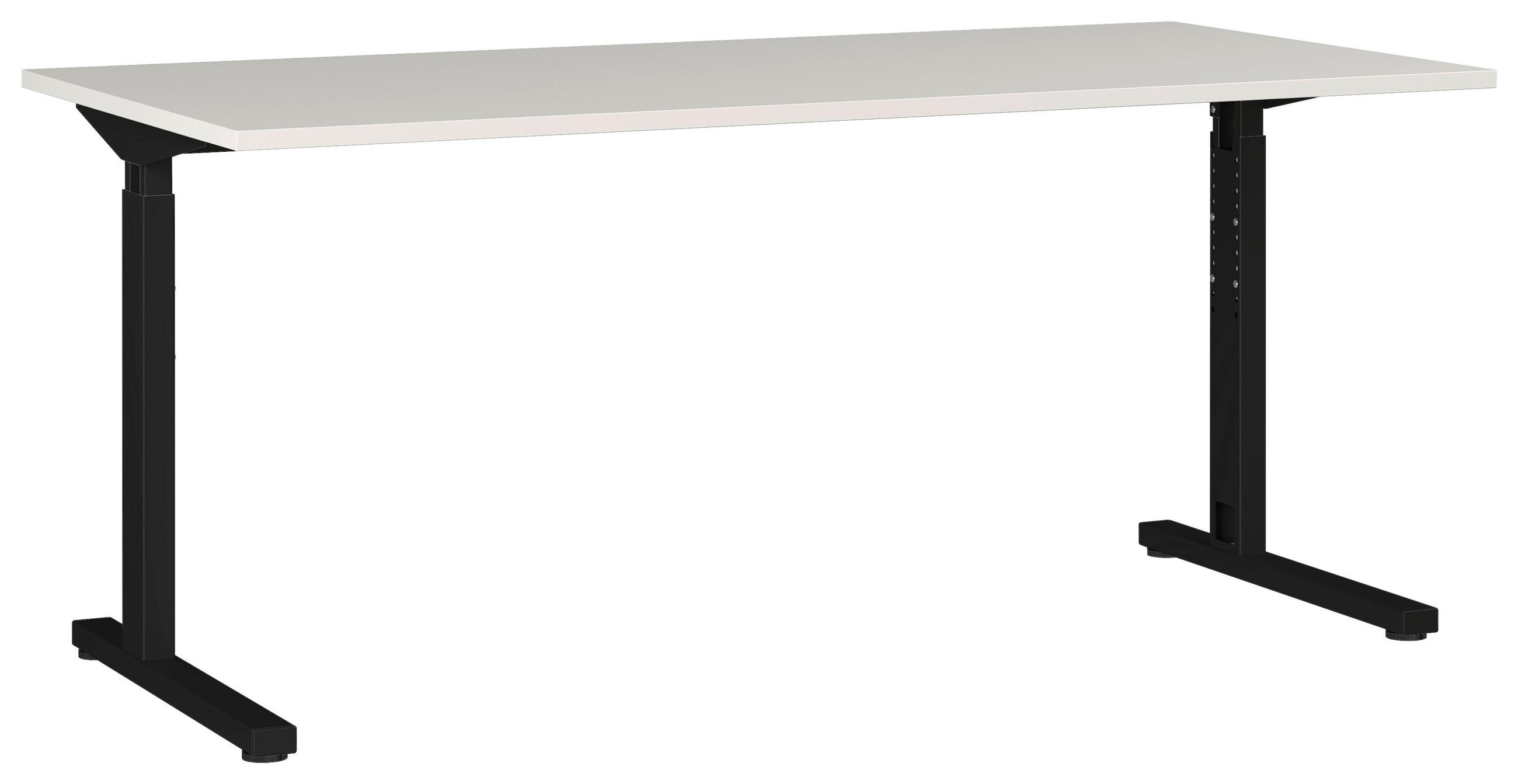 SCHREIBTISCH höhenverstellbar  - Schwarz/Grau, MODERN, Holzwerkstoff/Metall (180/80/70cm) - Germania