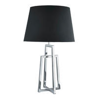 BORDSLAMPA York 36/36/60 cm   - kromfärg/svart, Lifestyle, metall/textil (36/36/60cm)