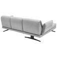 ECKSOFA  in Flachgewebe Creme  176-217/279-327 cm  - Creme/Schwarz, Design, Textil/Metall (176-217/279-327cm) - Dieter Knoll
