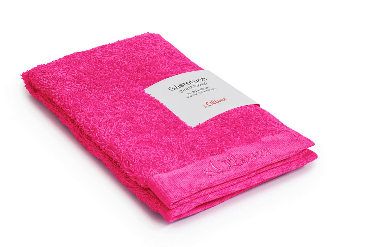 GÄSTETUCH 30/50 cm s.Oliver Pink 2-teilig  - Pink, Trend, Textil (30/50cm) - S. Oliver
