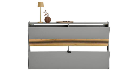 GARDEROBE 2-teilig  in 140/200/18 cm  - Eichefarben/Graphitfarben, Design, Glas/Holzwerkstoff (140/200/18cm) - Voleo