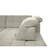 ECKSOFA in Webstoff Ecru  216/297 cm  - Ecru/Schwarz, Design, Holz/Textil (216/297cm) - Xora
