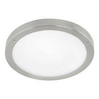AUSSENWANDLEUCHTE - Weiss/Edelstahlfarben, Basics, Glas/Metall (28,5/28,5/8cm) - Eglo