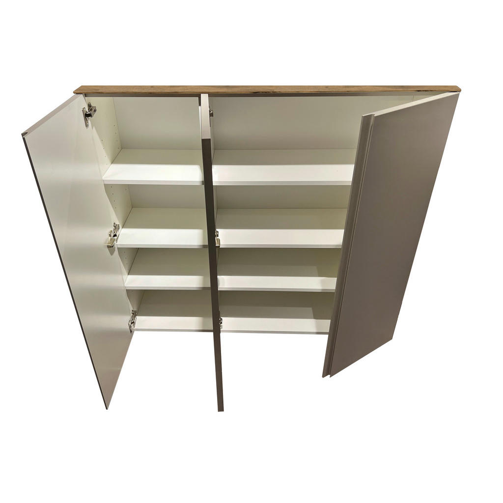 Thumbnail - Moderano Hängeschuhschrank Gardasee, Taupe, Eiche, Holzwerkstoff, 6 Fächer, 121x111x33 cm, Typenauswahl, Beimöbel erhält...