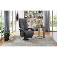 DREHSTUHL  in Flachgewebe Anthrazit  - Chromfarben/Anthrazit, Konventionell, Textil/Metall (74/112/82cm) - Sit & More