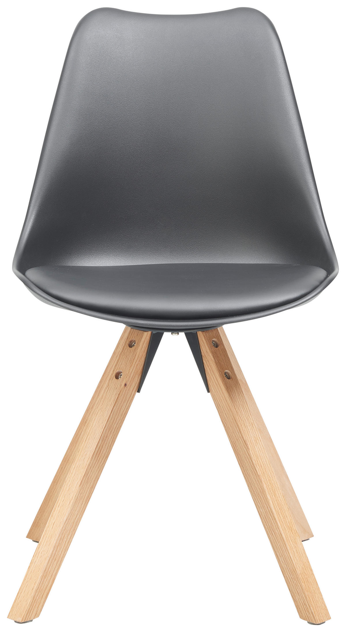 STUHL in Holz, Kunststoff, Textil Schwarz  - Schwarz/Naturfarben, LIFESTYLE, Holz/Kunststoff (48,5/84/55cm) - MID.YOU