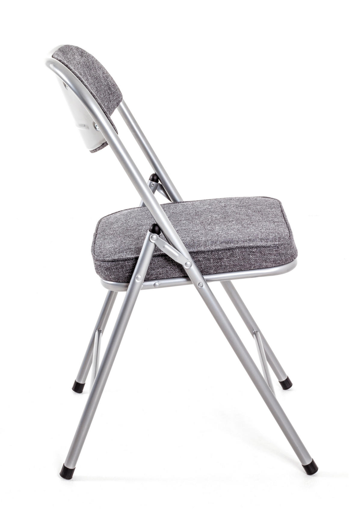 ZLOŽLJIV SEDEŽ, tekstil, kovina barve aluminija, siva  - siva/barve aluminija, Basics, kovina/tekstil (47/79/53cm) - Xora