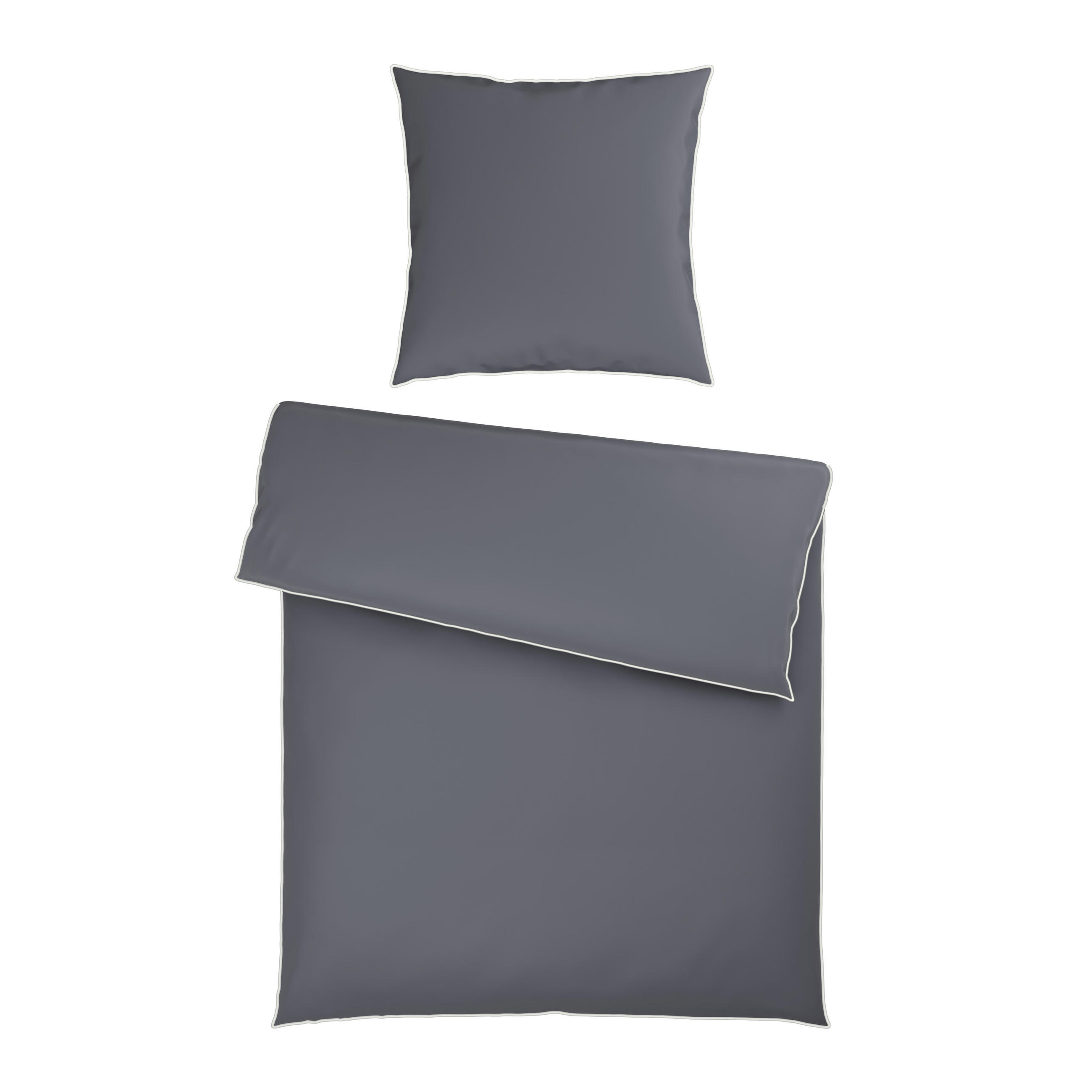 BETTWÄSCHE Calla Flachgewebe 135/200 cm  - Dunkelgrau, Basics, Textil (135/200cm) - Dieter Knoll