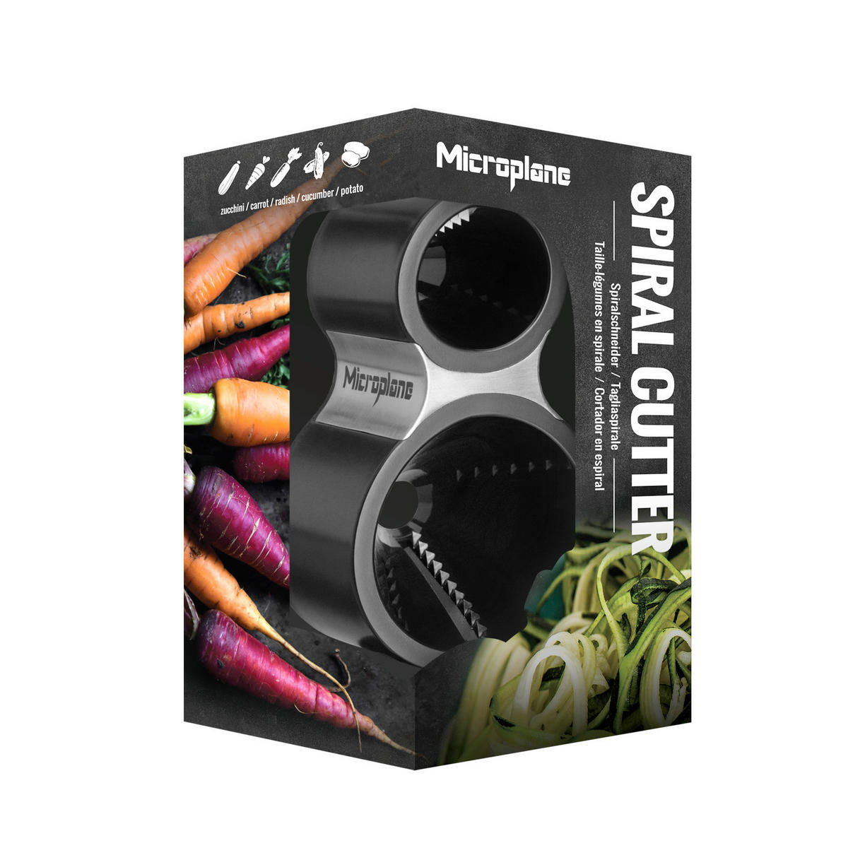 SPIRALNA SECKALICA - crna, Osnovno, metal/plastika (13.1/7.5/5.8cm) - MICROPLANE