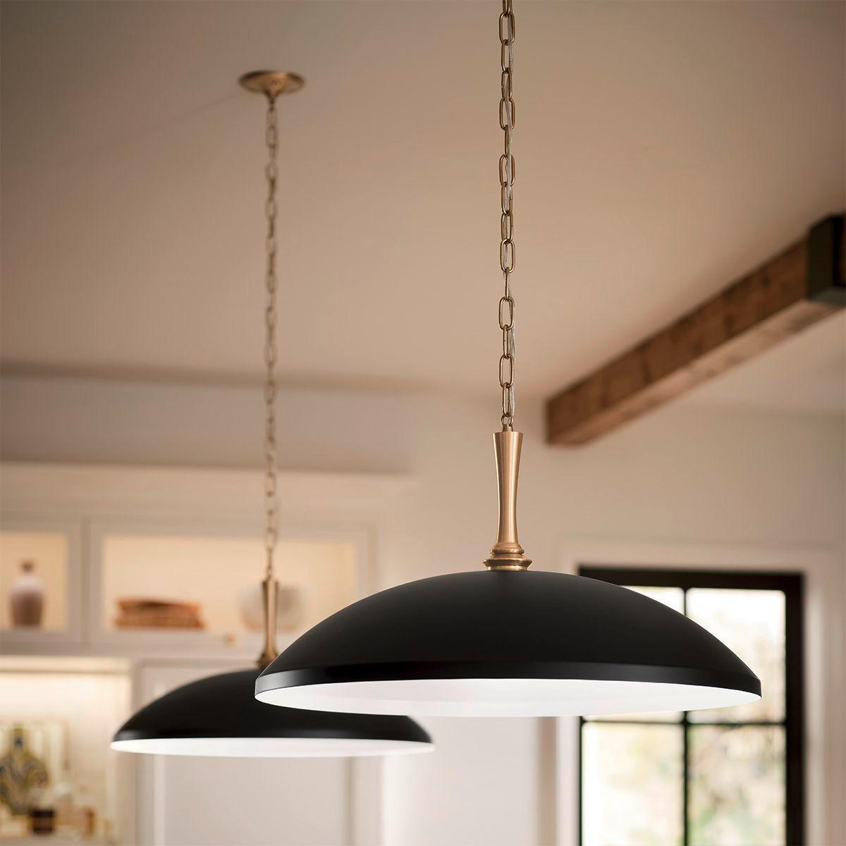 HÄNGELEUCHTE  - Champagner/Schwarz, KONVENTIONELL, Metall (225,9/33/50,8cm) - Elstead Lighting