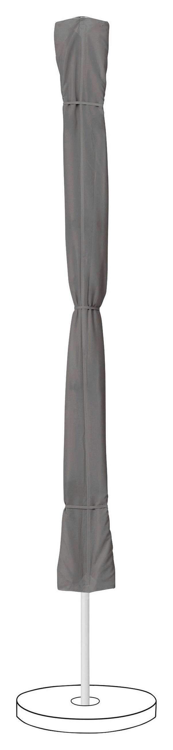 SONNENSCHIRM 210x150 cm Grau  - Silberfarben/Grau, KONVENTIONELL, Textil/Metall (210/150cm) - Suncomfort by Glatz
