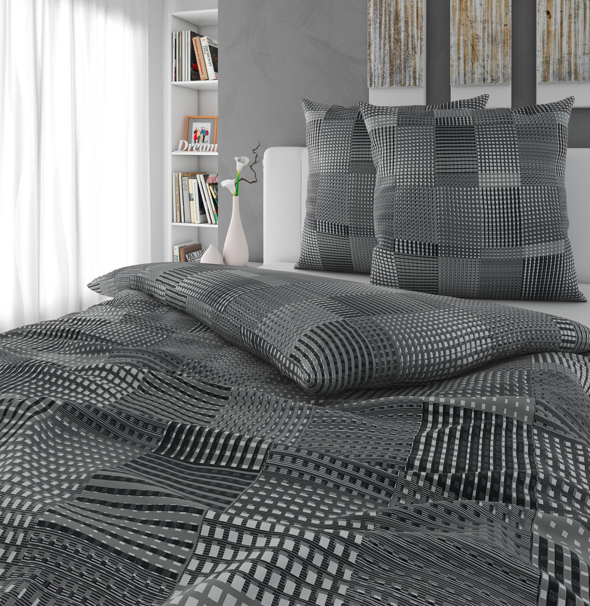 BETTWÄSCHE Flanell 200/200 cm  - Grau, Textil (200/200cm) - Novel