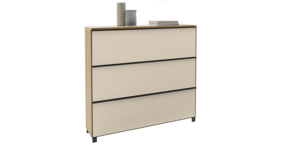 SCHUHKIPPER  in 140/126/31 cm  - Eichefarben/Anthrazit, Design, Glas/Holzwerkstoff (140/126/31cm) - Dieter Knoll