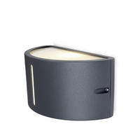 AUßENWANDLEUCHTE BONN   - Anthrazit/Weiß, Design, Kunststoff/Metall (13,5/25/12cm)