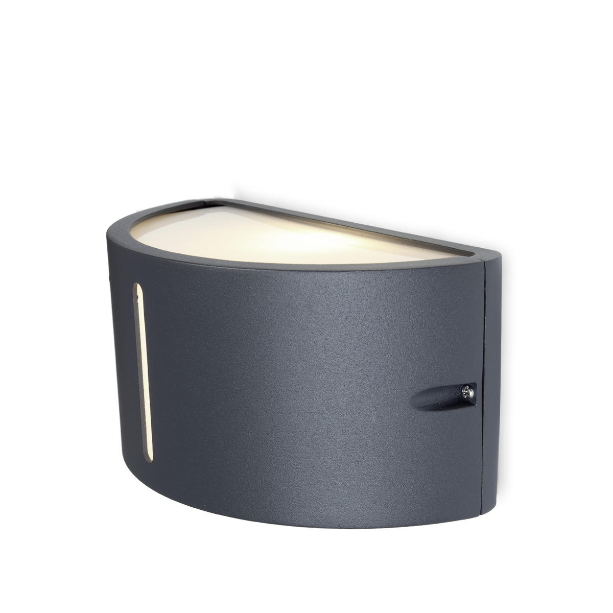 AUßENWANDLEUCHTE BONN   - Anthrazit/Weiß, Design, Kunststoff/Metall (13,5/25/12cm)