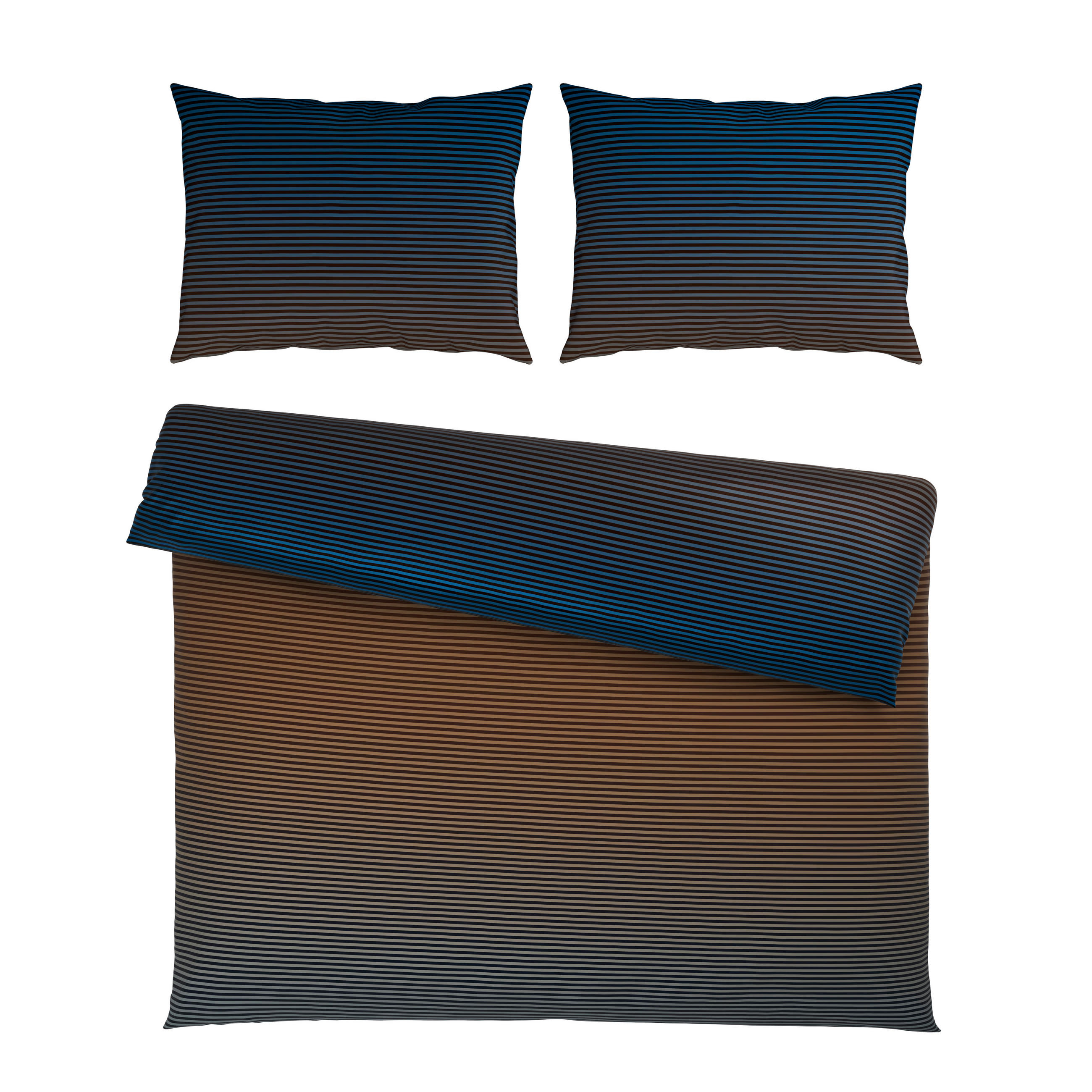 BETTWÄSCHE Satin 200/200 cm  - Blau/Gelb, Textil (200/200cm) - Novel