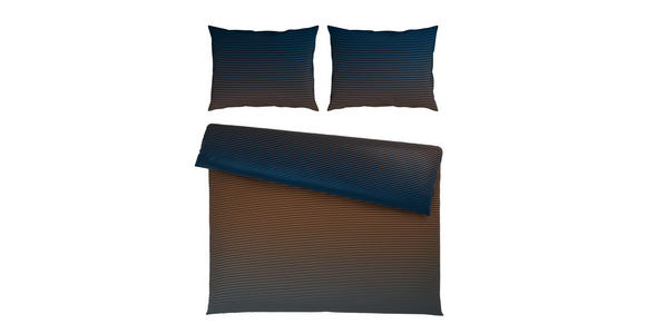 BETTWÄSCHE Satin 200/200 cm  - Blau/Gelb, Textil (200/200cm) - Novel