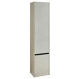 HOCHSCHRANK 37/168/33 cm  - Sandfarben/Lavagrau, Design, Glas/Holzwerkstoff (37/168/33cm) - Dieter Knoll