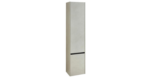 HOCHSCHRANK 37/168/33 cm  - Sandfarben/Lavagrau, Design, Glas/Holzwerkstoff (37/168/33cm) - Dieter Knoll
