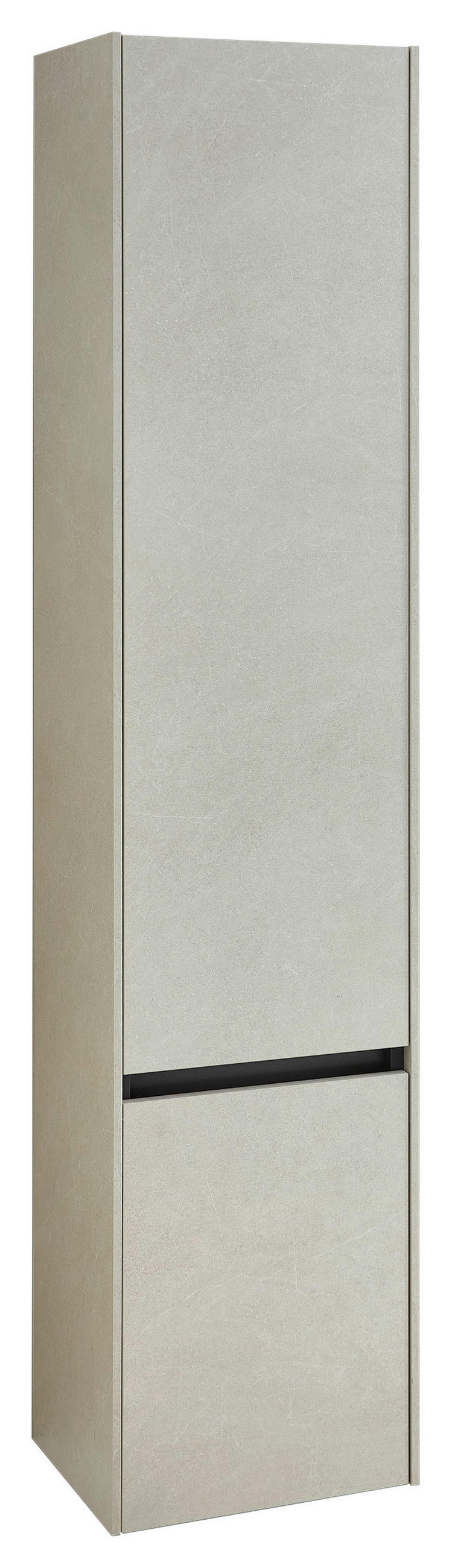 HOCHSCHRANK 37/168/33 cm  - Sandfarben/Lavagrau, Design, Glas/Holzwerkstoff (37/168/33cm) - Dieter Knoll