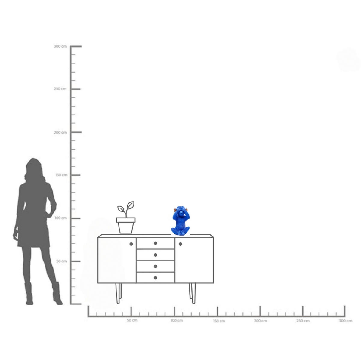 SPARDOSE - Blau/Goldfarben, Trend, Kunststoff (24/35/25cm) - Kare-Design