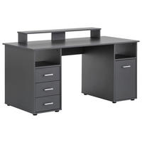 SCHREIBTISCH 150/70/70 cm  in Anthrazit  - Anthrazit/Silberfarben, MODERN, Holzwerkstoff/Kunststoff (150/70/70cm) - MID.YOU