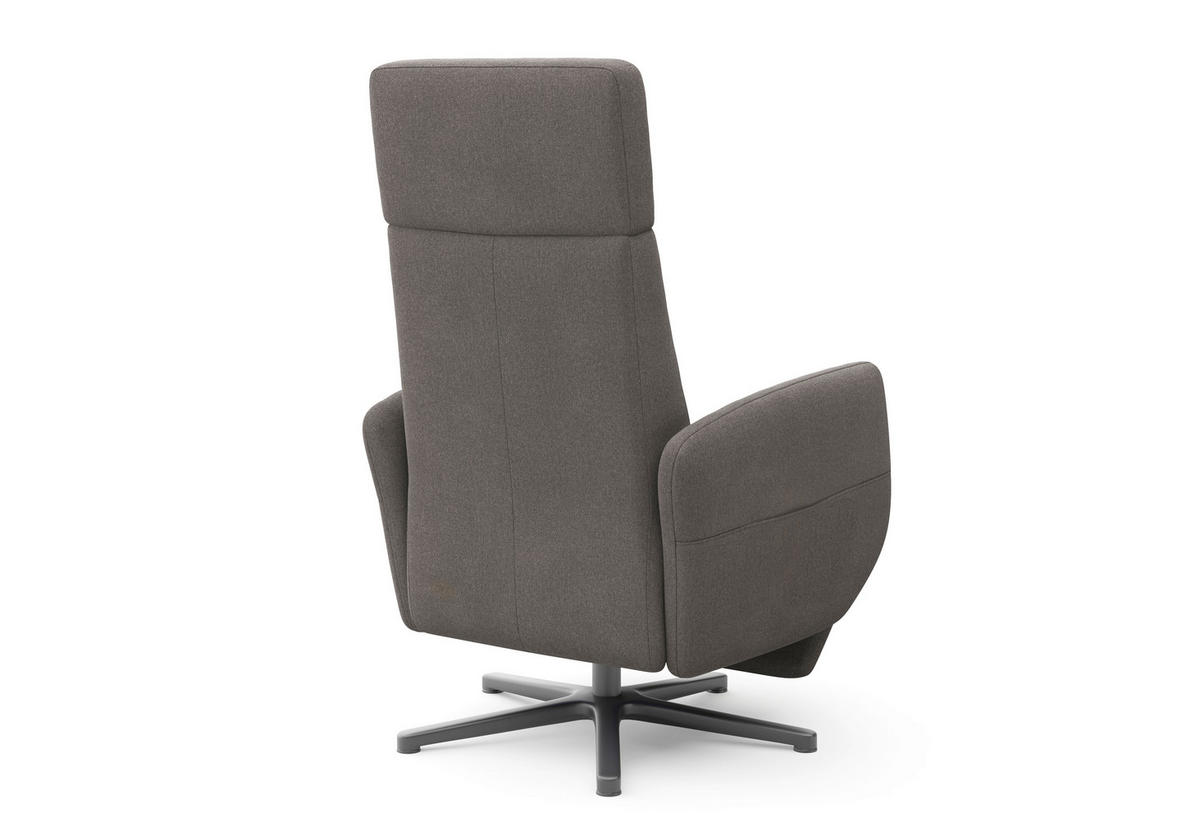 RELAXSESSEL Flachgewebe    - Schwarz/Graphitfarben, KONVENTIONELL, Textil/Metall (71/110/82cm) - Sit & More