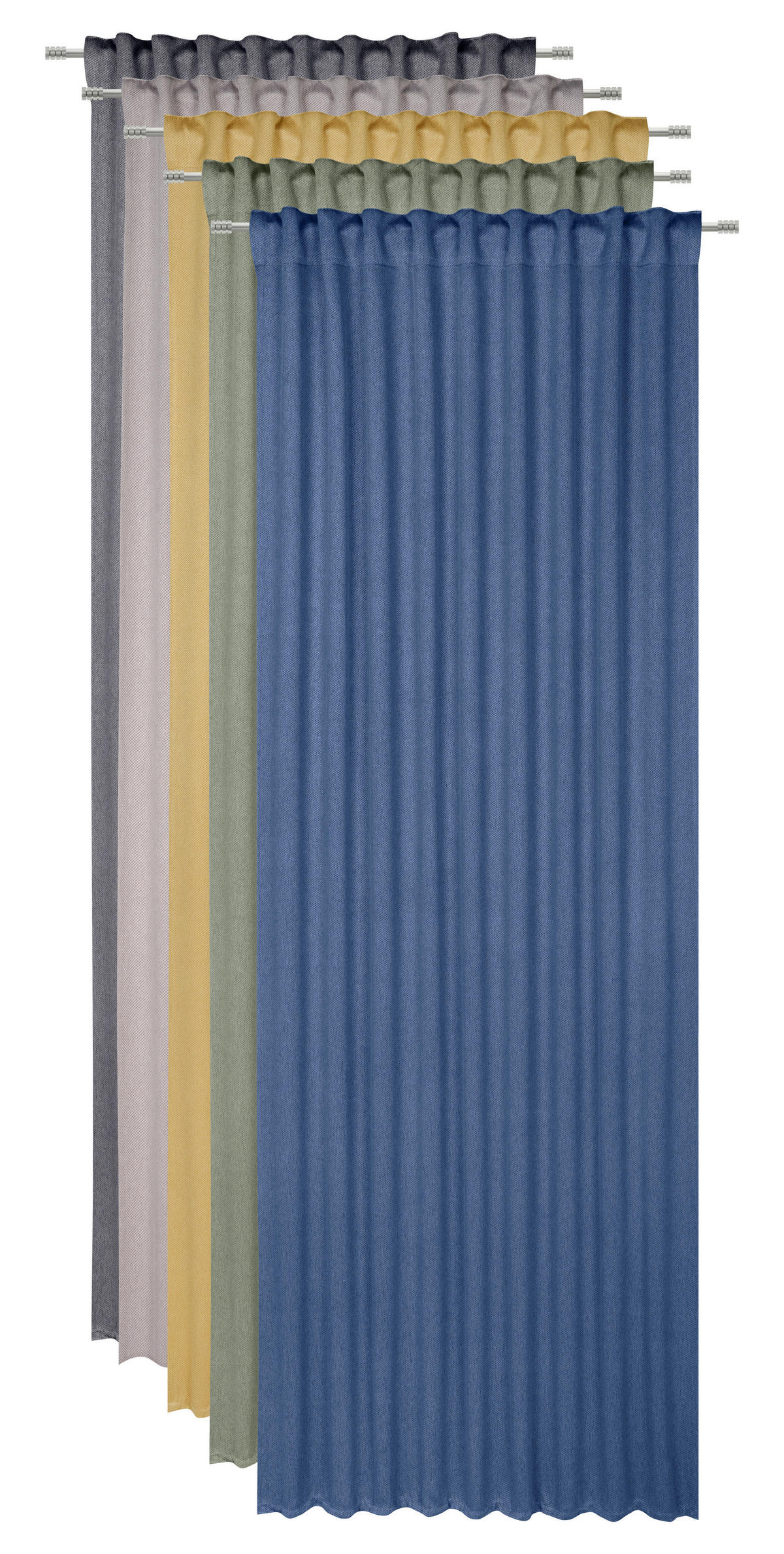 FERTIGVORHANG blickdicht  - Grau, Basics, Textil (135/245cm) - Esposa