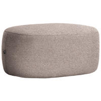 HOCKER in Textil Hellbraun  - Hellbraun/Schwarz, MODERN, Kunststoff/Textil (88/43/66cm) - Hom`in