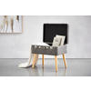 HOCKERHolz, Textil, Holzwerkstoff Grau, Hellbraun  - Hellbraun/Naturfarben, Trend, Holz/Holzwerkstoff (50/46/35cm) - Xora