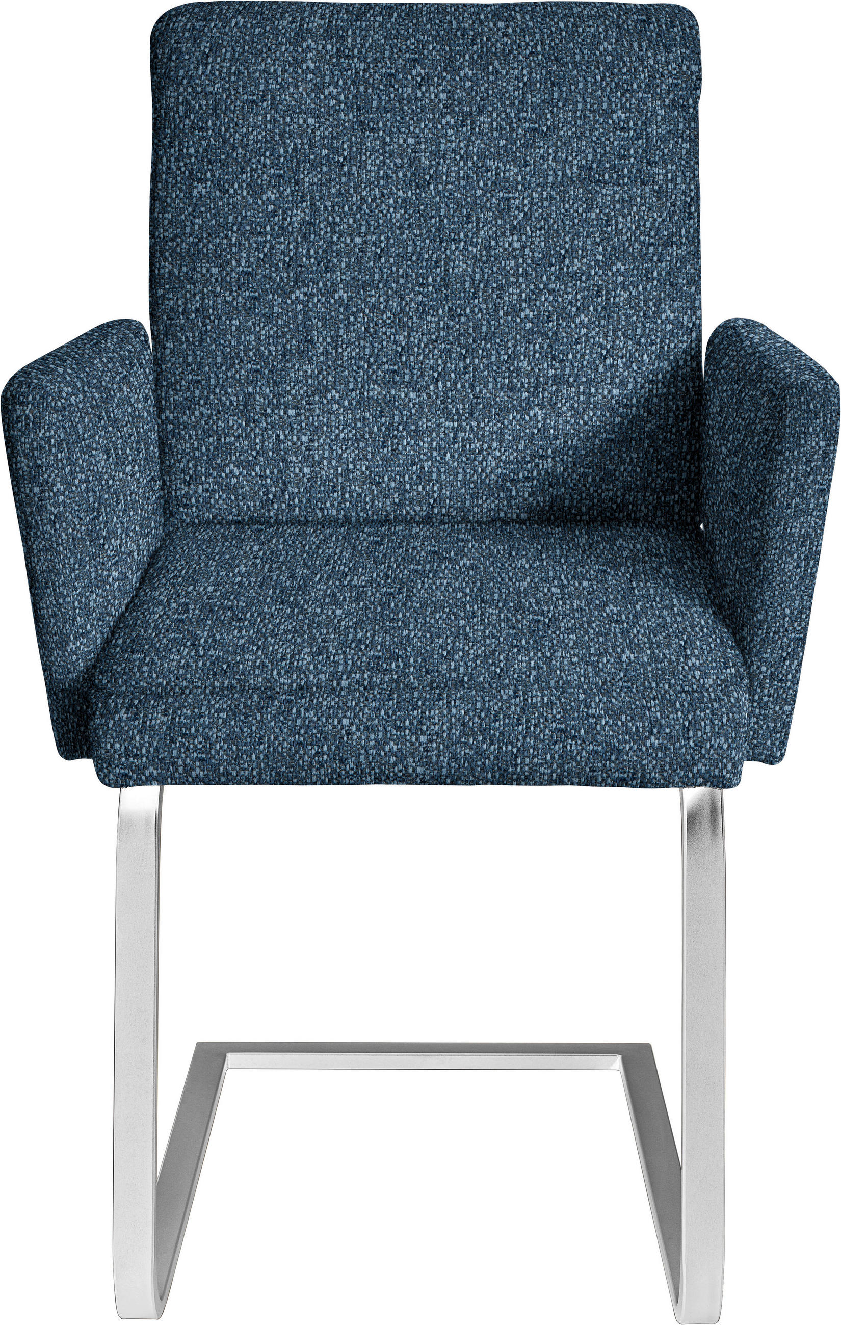 ARMLEHNSTUHL  in Stahl Chenille  - Chromfarben/Dunkelblau, Design, Textil/Metall (56/92/60cm) - Dieter Knoll
