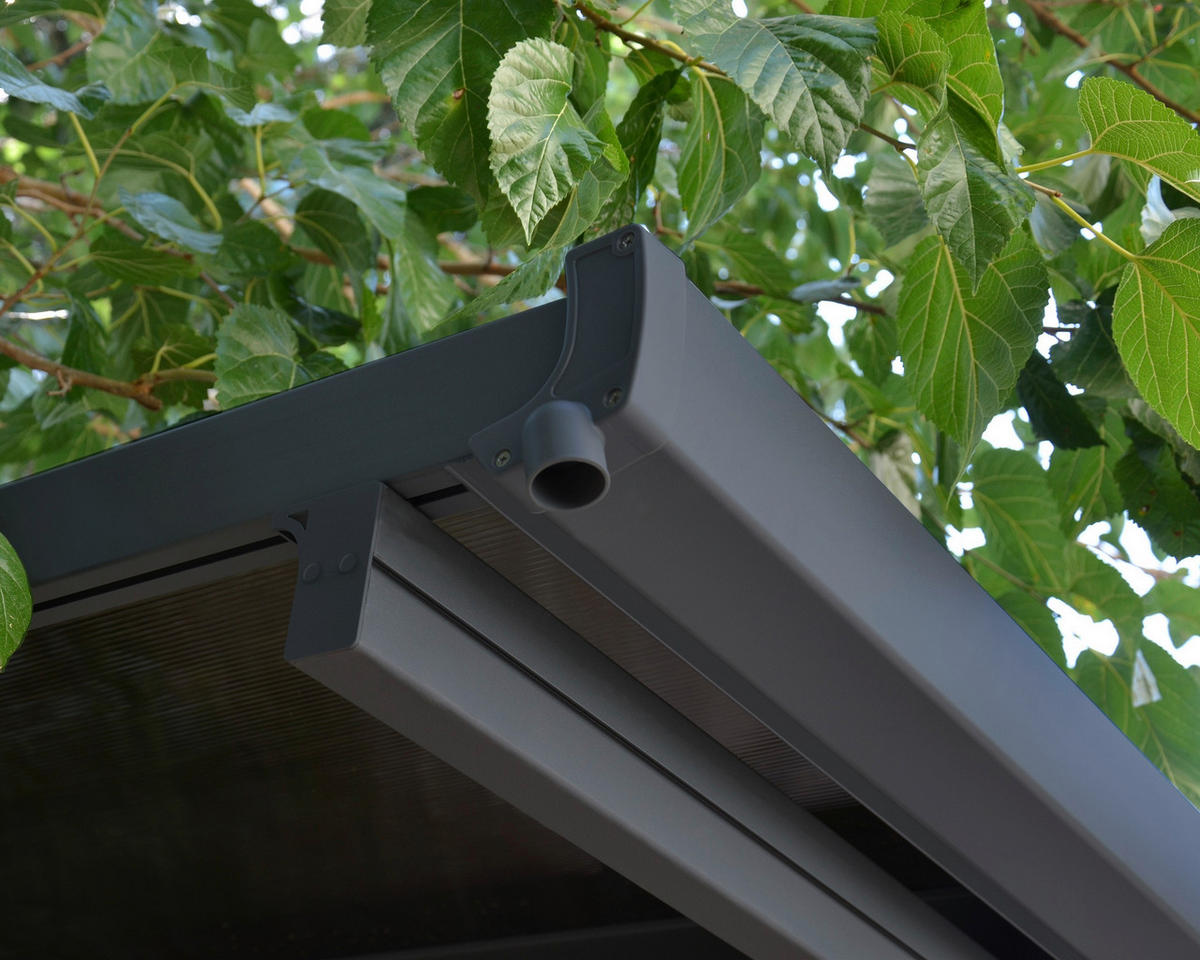 CARPORT - Anthrazit/Bronzefarben, Basics, Kunststoff/Metall (218/297/500cm)