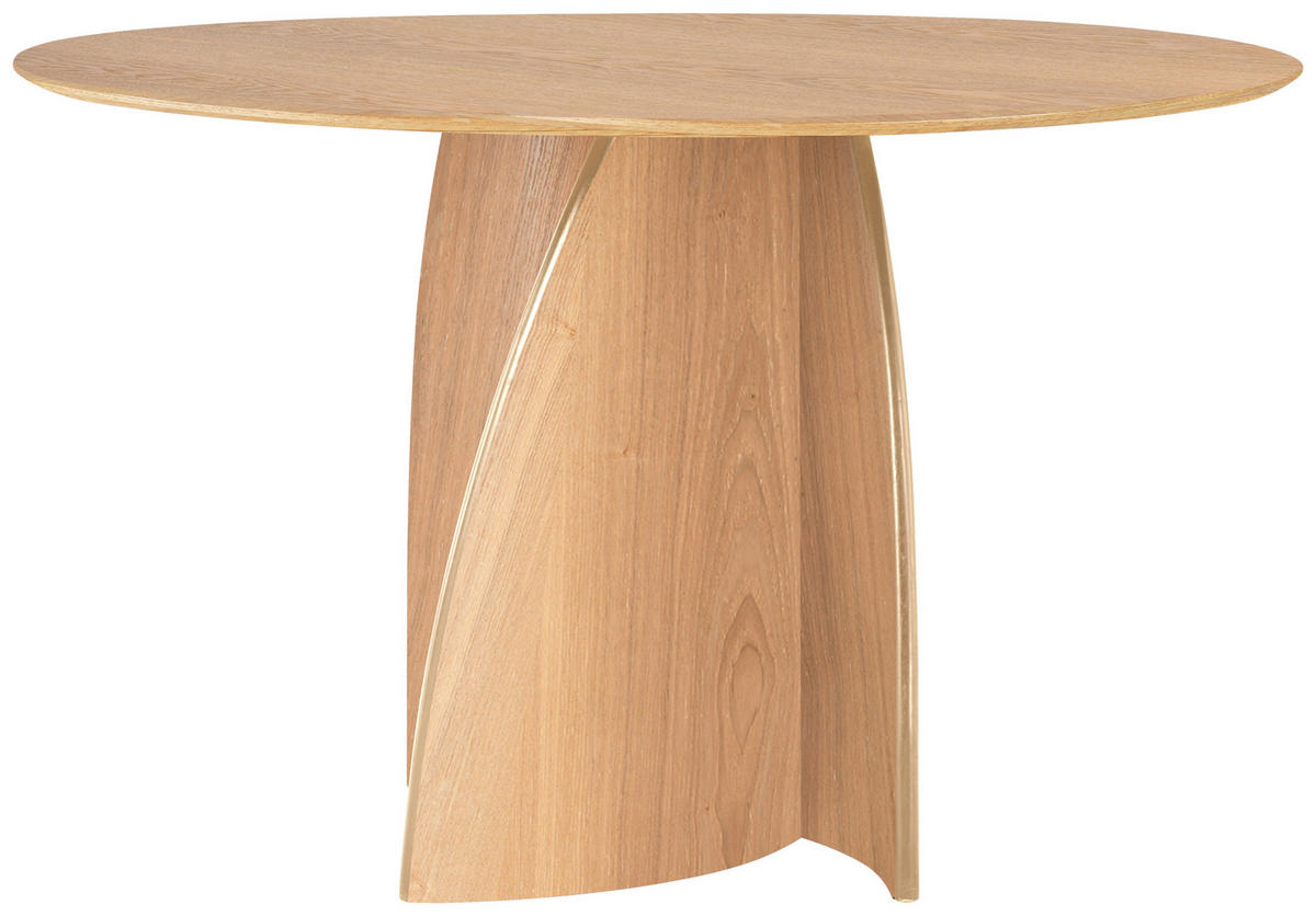 ESSTISCH Echtholz, Nachbildung  Holz, Holzwerkstoff rund Eichefarben  - Eichefarben, MODERN, Holz/Holzwerkstoff (120/75cm) - Livetastic