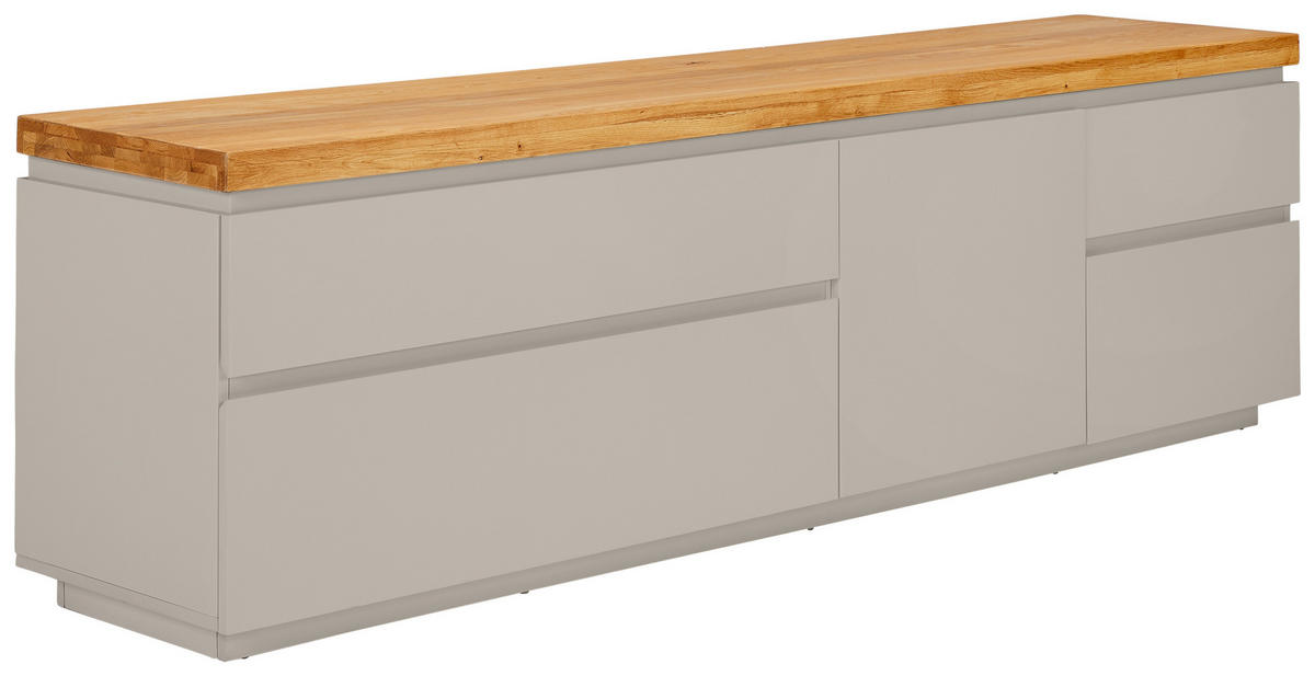 LOWBOARD  in 195/57,5/42 cm  - Kaschmir/Eichefarben, KONVENTIONELL, Holz/Holzwerkstoff (195/57,5/42cm) - Novel