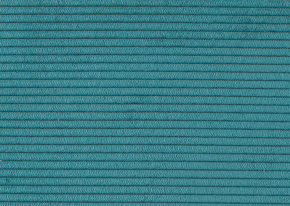 ECKSOFA Feincord Petrol  - Petrol/Schwarz, Design, Kunststoff/Textil (188/288cm) - Welnova
