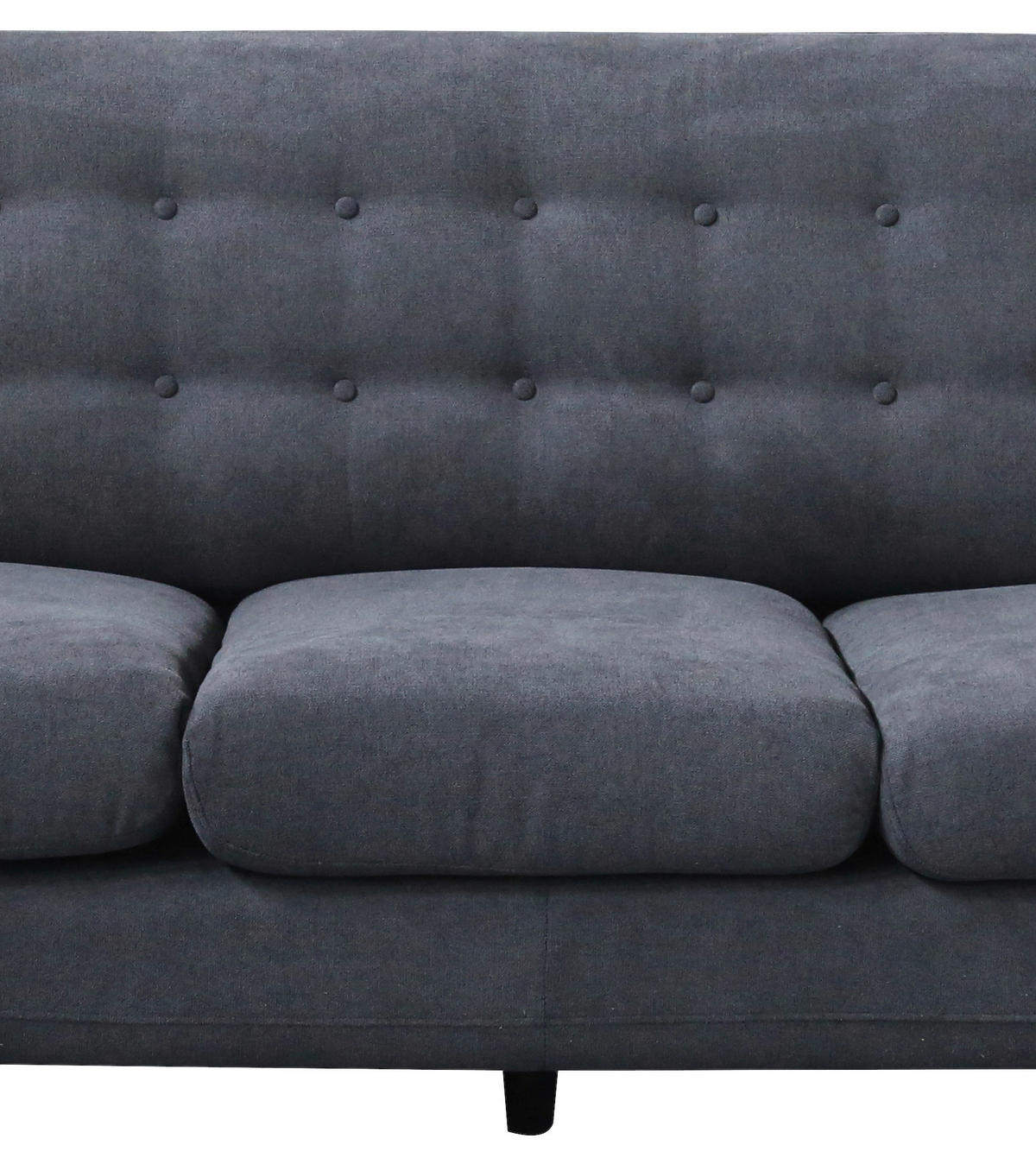 3-SITZER-SOFA in Mikrofaser Schwarz, Dunkelgrau  - Dunkelgrau/Schwarz, MODERN, Holz/Textil (181/82/85cm) - Luca Bessoni