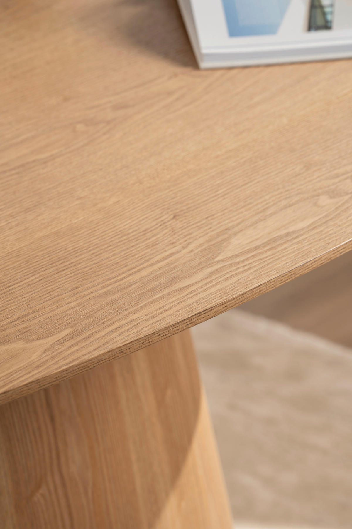 ESSTISCH 180/90/75 cm Echtholz, Nachbildung  Holz, Holzwerkstoff oval Eichefarben  - Eichefarben, Design, Holz/Holzwerkstoff (180/90/75cm) - VanDerken