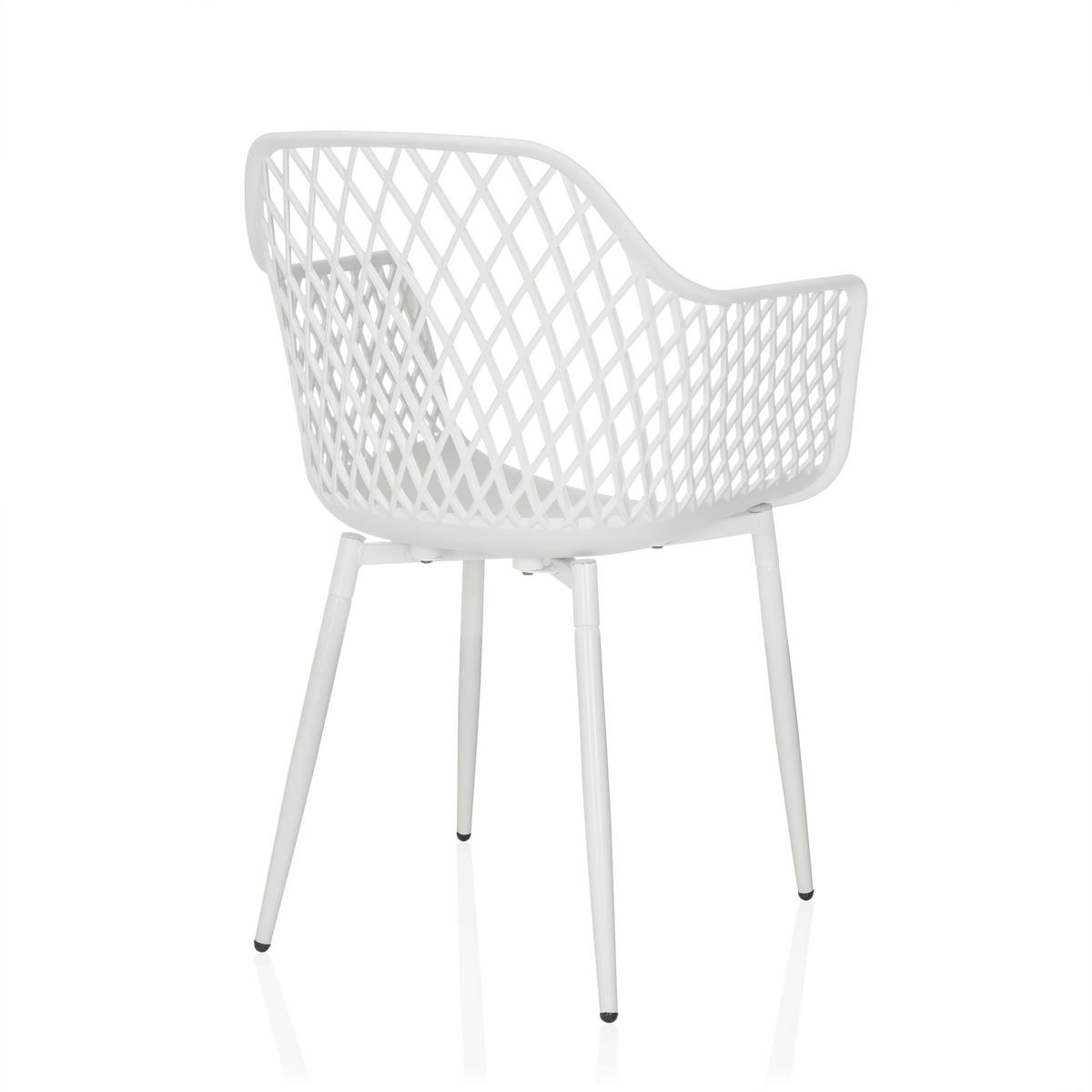 GARTENSTUHL Weiß  - Weiß, MODERN, Kunststoff/Metall (56/81/50cm) - MID.YOU