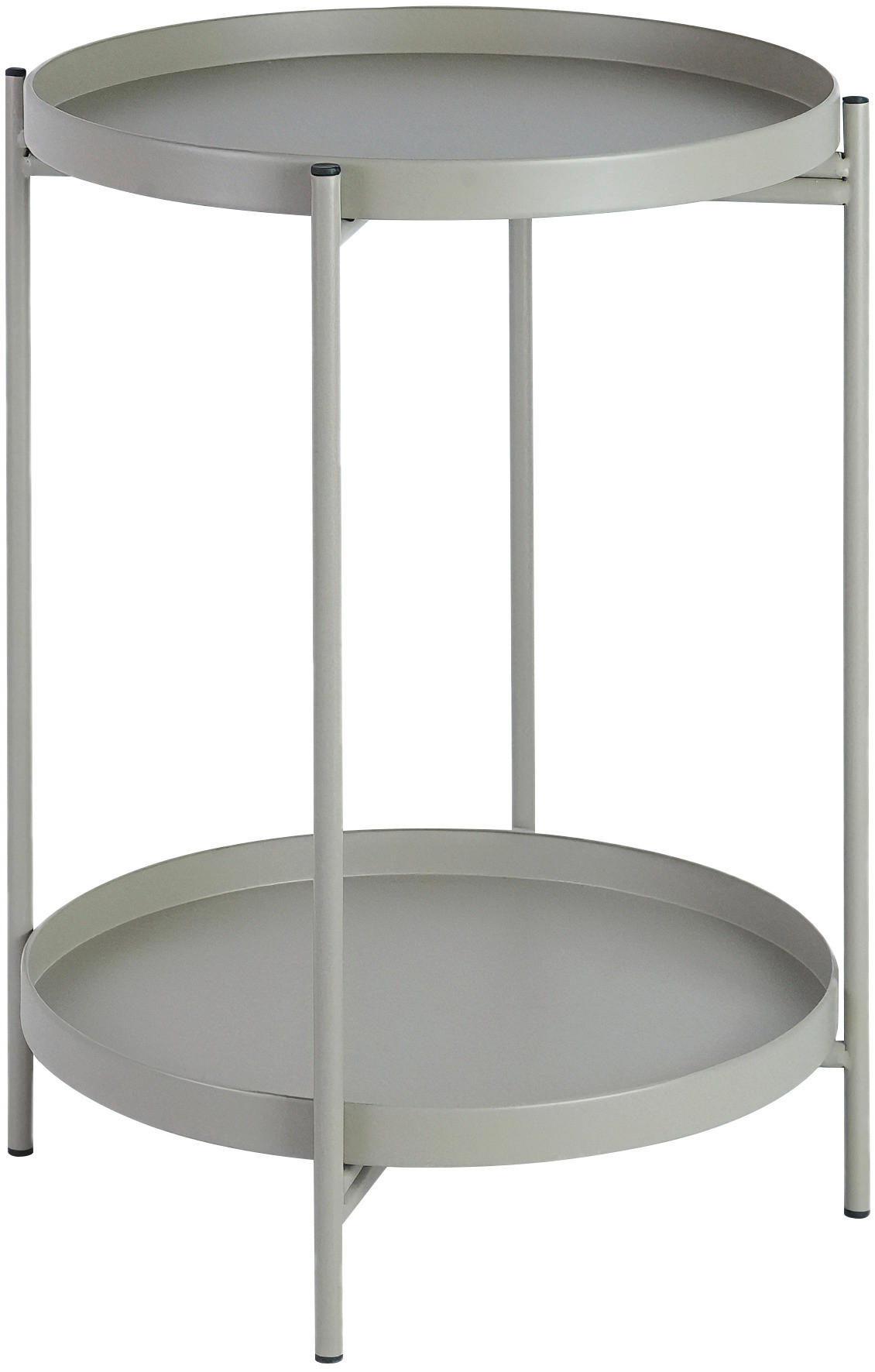 ODKLÁDACÍ STOLEK, šedohnědá - šedohnědá, Basics, kov (39,5/50cm) - Ambia Home