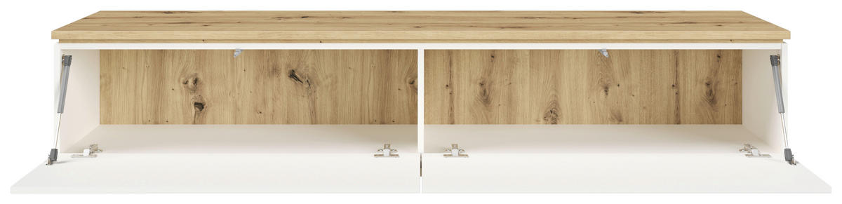 LOWBOARD  188/37/42 cm  hängend  - Weiß/Eiche Artisan, KONVENTIONELL, Holzwerkstoff (188/37/42cm) - Xora