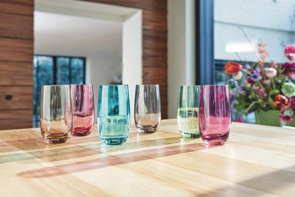 GLÄSERSET Sora  6-teilig  - Multicolor, Basics, Glas (23,4/14/15,6cm) - Leonardo